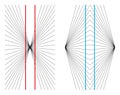 Hering and Wundt geometrical optical illusions