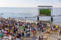 Open Air Cinema on the beach in Heringsdorf, Germany Royalty Free Stock Photo