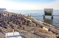 Open Air Cinema on the beach in Heringsdorf, Germany Royalty Free Stock Photo