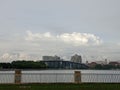 heriot-watt university malaysia putrajaya building lakeside view Royalty Free Stock Photo