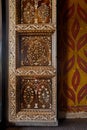 wooden carved door with ivory inlay works inside of tombe Tippu Sultan, his father Hyder Ali and his mother Fakhr-Un-Nisa. Mysore