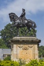 Kala Ghoda Horse Statue of Maharaja Sayajirao Gaekwad III near to Sayaji baug Kamati baug`s Main Entrance. Royalty Free Stock Photo