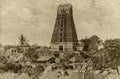 Vintage photo-Tall Gopuram of sree CHAMUNDI TEMPLE on Chamundi Mysore