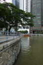 Heritage boat on the Singapore River Royalty Free Stock Photo