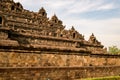 Borobudur complex in Yogjakarta in Java, indonesia