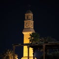 heritage clock tower of Qishla in Baghdad at night Royalty Free Stock Photo