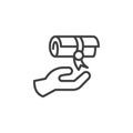 Heritage documentation line icon