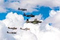 Heritage Formation Flyover during Airshow Royalty Free Stock Photo