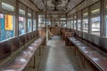 The heritage of Kolkata, empty tram on its way to esplanade on a Sunday morning