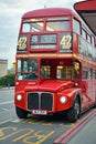 Heritage Routemaster Bus operating in London, UK