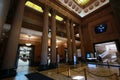 Interior foyer. Neo-classical stone entrance hall of historic State Library of New South Wales NSW, Sydney downtown CBD, Australia