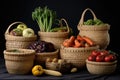 heritage seeds in natural woven baskets