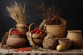 heritage seeds in natural woven baskets