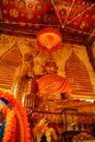 Buddha statue image take in ancient temple in Thailand or wat.