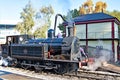 Heritage steam engine no 85, in Worth Valley Station 3, Keighley, West Yorkshire.