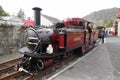 Heritage steam locomotive at train station