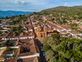 Heritage town Barichara, aerial view of beautiful colonial architecture. Colombia Royalty Free Stock Photo