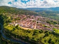 Heritage town Barichara, aerial view of beautiful colonial architecture. Colombia Royalty Free Stock Photo