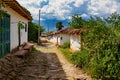 Heritage town Guane, beautiful colonial architecture in most beautiful town in Colombia Royalty Free Stock Photo