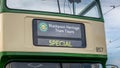 Heritage Tram front and sign