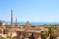 Ancient ruins of Carthage overlooking the Mediterranean Sea, Tunisia.