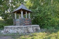 Heritage village, rustic wooden well