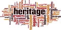 Heritage word cloud Royalty Free Stock Photo