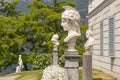 Herm of Athena in italian garden of Villa Melzi in Bellagio, Italy.