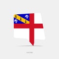 Herm flag bubble chat icon Royalty Free Stock Photo