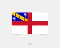 Herm Rectangle flag icon with shadow Royalty Free Stock Photo