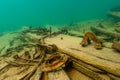 The Herman Hettler shipwreck in the Alger Underwater Preserve in Lake Superior