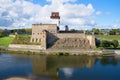 Herman's castle closeup, september day. Narva, Estonia Royalty Free Stock Photo
