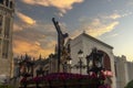 Passage of the Christ of the Foundation of the Brotherhood of the Negritos, Holy Week in Seville Royalty Free Stock Photo