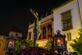 Passage of the Christ of the Foundation of the Brotherhood of the Negritos, Holy Week in Seville Royalty Free Stock Photo