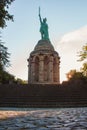 Hermannsdenkmal. Hermann Monument is the highest statue in Germany. It is located in the Teutoburg Forest, North Rhine Westphalia.