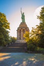 Hermannsdenkmal. Hermann Monument is the highest statue in Germany. It is located in the Teutoburg Forest, North Rhine Westphalia.