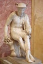 Hermes. Marble statue. Roman work of the 2nd century AD after a Greek original of the first half of the 4th century BC Royalty Free Stock Photo