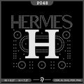 HERMES RHINESTONES PATTERN Royalty Free Stock Photo