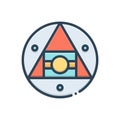 Color illustration icon for Hermetic, airtight and technology