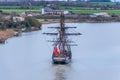 Hermione Boat replica in France Royalty Free Stock Photo