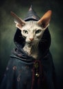 The Hermit\'s Djinn: A closeup of a kitty cat kitten wearing a be