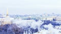 Hermitage, Admiralty, the Peter and Paul Fortress. Winter view o Royalty Free Stock Photo