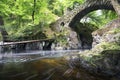 The Hermitage Bridge in Perthshire Scotland with river flowing t Royalty Free Stock Photo