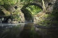 The Hermitage Bridge in Perthshire Scotland with river flowing t Royalty Free Stock Photo
