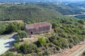 Hermitage Holy Savior of the Collado de la Aguda, in Tora La Segarra, Spain. Aerial view