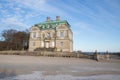 Hermitage Hunting Lodge during a lovely winter day with clear sky