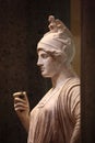 Hermitage Museum. Statue of Athena, side view. Ancient Rome art