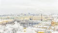 Hermitage on Palace Square in St. Petersburg. winter panorama vi Royalty Free Stock Photo