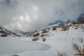 Hermon Mountain. Snow slope. Israel