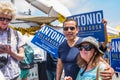 California Gubernatorial candidate Antonio Villaraigosa campaigning in Hermosa Beach, California Royalty Free Stock Photo